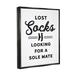 Stupell Industries Lost Sock Soul Mate Laundry Room Saying by Lettered & Lined - Floater Frame Print on Canvas Canvas | Wayfair an-137_ffb_16x20