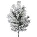 The Holiday Aisle® 24" Flocked Alaskan Pine Artificial Christmas Spray. Includes 2 Sprays Per Pack. in Black/White | 1 H x 12 W x 24 D in | Wayfair
