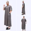 Robe de mode musulmane pour hommes Jubba Thobe Zones Me Caftan Robe islamique Traditiona