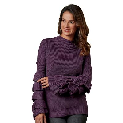 Masseys Flounce Sleeve Sweater (Size XL) Vintage P...