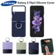 Original For Samsung Galaxy Z Flip3 5G Silicone With Ring Case Flip 3 Phone Cover Clear Cases