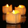 Pack of 6 Flickering LED Candles with Timer Battery Electronic bougie mariage Tealights