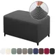 Jacauard Ottoman Chair Cover Elastic Footstool Slipcover All-inclusive Rectangle Footrest Cover Foot