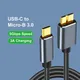 Micro B USB 3 0 to Type C Cable Connector Charging Sync 5Gbps Tranfer Type-C to USB 3.0 Micro B