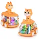 Baby Animal Car Toys Toddler Press and Go Toy Cars Light Up Inertia Gear Car Children Educational