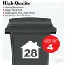 4Pcs Wheelie Bin Numbers Custom House Number Decal Sticker cestino della spazzatura in vinile