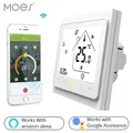 Termostato intelligente WiFi Regolatore di temperatura per riscaldamento a pavimento acqua/elettrico Caldaia ad acqua/gas Funziona con Alexa Google Home