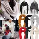 Casual Frauen Stricken Schal mit Ärmeln Winter Warme Wrap Schal Weibliche Solide Strick Schals 2020