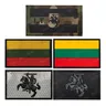 Litauische flagge gestickte patches national ir reflektierende multi cam litauische flaggen