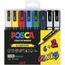 8er-Pack Acrylstift »POSCA PC-5M« farbsortiert weiß, POSCA