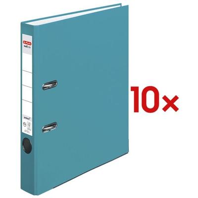 Herlitz 10x Ordner »maX.file protect« schmal türkis, 5x31.8x28.5 cm Image