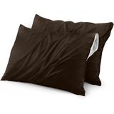 2 Pcs Waterproof Zippered Pillowcases King Size