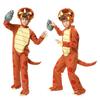 Halloween Dinosaur Costume Triceratops Dress Up Deluxe Triceratops Costume Orange for Kids,S