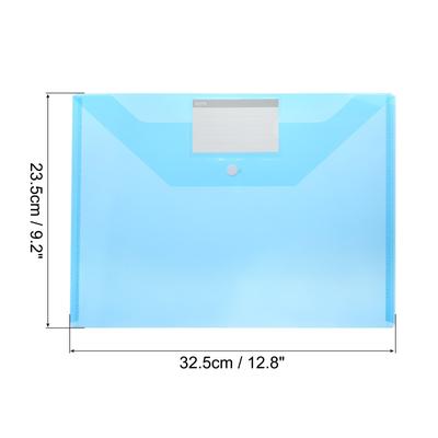 10pcs File Folders A4 Plastic Envelopes Folder with Snap and Label