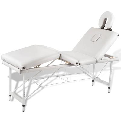 vidaXL Foldable Massage Table 4 Zones with Aluminum Frame