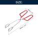 1Pcs Cooking Scissor Tongs, 10" Kitchen Tongs with Comfort Grip Red Handle - Silver & Red