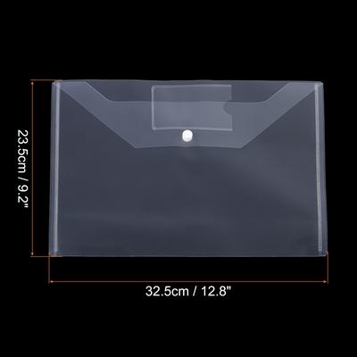 10pcs File Folders A4 Plastic Envelopes Folder with Snap Closure