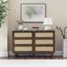Antique Wooden Six-Drawer Dresser for Bedroom, TV Cabinet, or Living Room Storage