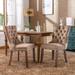 Velvet Upholstered Dining Chair Set of 2,Modern High Back Side Chair with Solid Wood Legs and Button Tufted Decoration