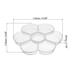 7 Wells Paint Tray Palette Painting Pallet Holder Flower Shape, Clear 3pcs