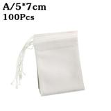 100 Pcs Disposable Tea Bags For Tea Infuser with String Empty Teabags Heal U.K E5F0