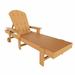 Laguna Adirondack Poly Reclining Chaise Lounge With Arms & Wheels Teak