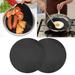 2 Pack 24cm Round Non Stick High Temperature Pan Frying Pan Liner Sheet Cooking Wok Sheet Pad for Kitchen BBQ Baking