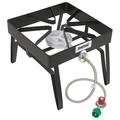 HYYYYH SQ14 16-in Outdoor Patio Stove Features 16-in Cooking Surface 13.25-in Tall Welded Frame 5-psi Pre-Set Regulator w/ 36-in Stainless Braided Hose