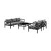 Sonoma Outdoor Sofa with Cushions Dark Grey - 4 Piece