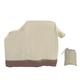 Grill Cover 420D Silver Coated Oxford Cloth Barbecue Cover Waterproof Dustproof Outdoor BBQ Grill Cover Beige Brown 104x68.5x124cm