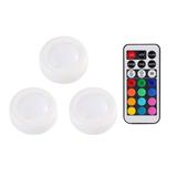 QIIBURR Led Puck Lights with Remote Control Led Puck Lights Night Light 12 Color Ice Light Color Remote Control Atmosphere Light Led Cabinet Light Remote Control Puck Lights