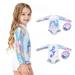 Toddler Girl Mermaid Swimsuit Long Sleeve Rashguard Set Bathing Suit Girls Rash Guard Swimwear