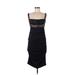 Nicole Miller Collection Casual Dress - Party Square Sleeveless: Black Solid Dresses - Women's Size 8