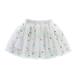 PRINxy Kids Skirt Toddler Girls Cute Party Dance Solid Color Embroidery Net Yarn Tulle Princess Dress Skirt Light Blue 5-6Years