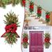 Christmas Wreath Christmas Ornaments Door Window Staircase Decor with LED Light Garland Xmas Decoration Style-A