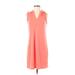 MICHAEL Michael Kors Casual Dress - Shift V Neck Sleeveless: Orange Print Dresses - Women's Size Small