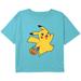 Girls Youth Mad Engine Blue Pokemon T-Shirt