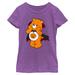 Girls Youth Mad Engine Purple Care Bears T-Shirt
