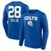 Men's Fanatics Branded Jonathan Taylor Royal Indianapolis Colts Team Wordmark Player Name & Number Long Sleeve T-Shirt