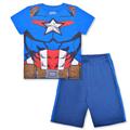 Preschool Blue Captain America T-Shirt and Shorts Set