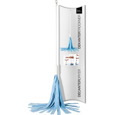 Reinigungsbürste EISCH GERMANY "Dekantertrockner", blau (blau, weiß), L:50cm Ø:3cm, Mikrofaser, Reinigungsbürsten, 944/1 im Geschenkkarton, saugfähige und fusselfreie Mikrofaser Image