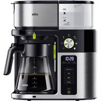 BRAUN Filterkaffeemaschine MultiServe KF9050BK Kaffeemaschinen Gr. 10 Tasse(n), schwarz (schwarz, edelstahl) Filterkaffeemaschine