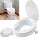 Raised Toilet Seat with Lid,from 2 to 6 Inches Attachable Elevated Toilet Seat for Seniors,Pregnant and Disabled People,Comfort Elevated Toilet Seat Riser (6 Inch / 16cm)