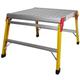 Excel Fibreglass Folding Hop Up Platform Bench 600mm x 600mm - Robust, Insulated, Safe for Low Level Work, 600mm Hopup, Foldable hopup, hop up, hop up platform, hop up step