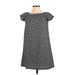 Madewell Casual Dress - Shift Crew Neck Short sleeves: Black Print Dresses - New - Women's Size X-Small