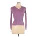 Nine West Pullover Sweater: Purple Tops - Women's Size Large