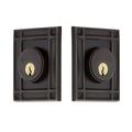 Nostalgic Warehouse Mission Plate Double Cylinder Deadbolt Brass in Brown | 3.375 H x 2.5 W x 0.713 D in | Wayfair 719182