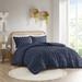 Lark Manor™ Arami Clip Jacquard Comforter Set Polyester/Polyfill/Microfiber in Blue/Navy | King/Cal King Comforter + 2 King Shams | Wayfair