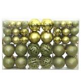 The Holiday Aisle® Christmas Ball 100 Piece Ornament for Christmas Tree Holiday Xmas Ball Plastic in Green | 0 H x 0 W x 0 D in | Wayfair