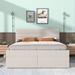 Ebern Designs Storage Standard Bed Upholstered/Linen in Brown | 41.3 H x 60.6 W x 81.9 D in | Wayfair 641AE7BAC6EF4D8093F872235E67C1BB